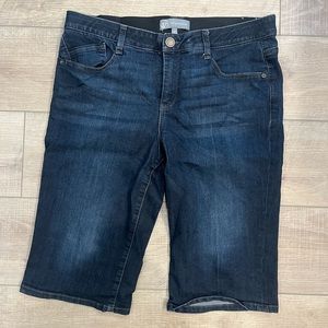 Wit & Wisdom Jean Short Bermuda Longer Style as 12 Dark Wash